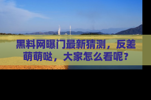 黑料网曝门最新猜测，反差萌萌哒，大家怎么看呢？