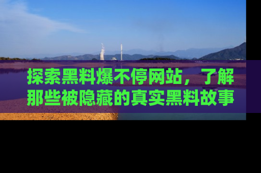 探索黑料爆不停网站,了解那些被隐藏的真实黑料故事