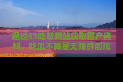 通过51吃瓜网站获取国产黑料,吃瓜不再是无知的围观者