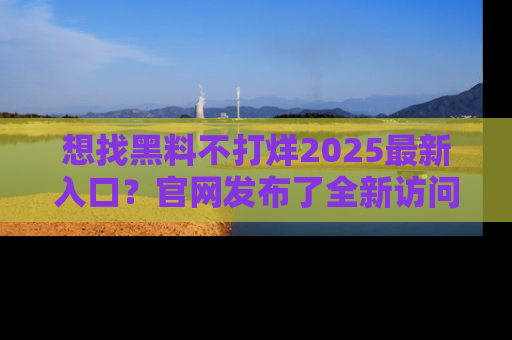 想找黑料不打烊2025最新入口？官网发布了全新访问指南！